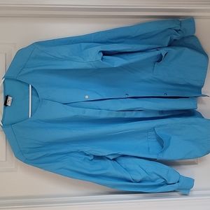 Cherokee workwear scrub jacket turquoise size XL 35% cotton 65% polyester